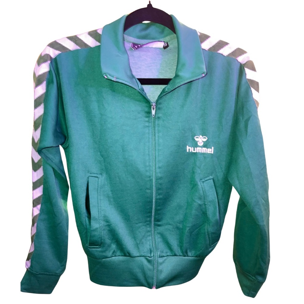 Vintage 90’s Hummel Green Track Jacket Size XS